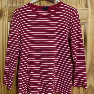 Ralph Lauren sport 
Cotton Long Sleeve Striped Tee